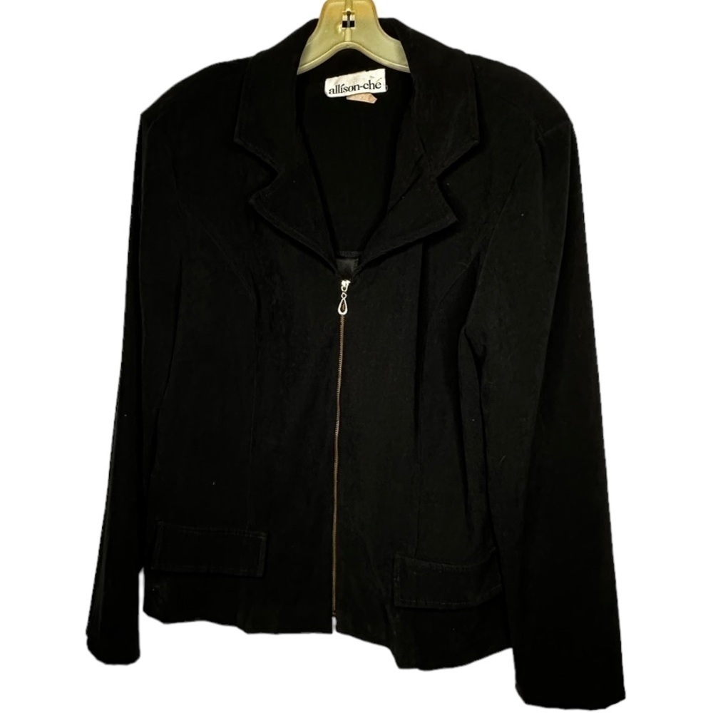 Vintage Allison-Che Black Zip Jacket